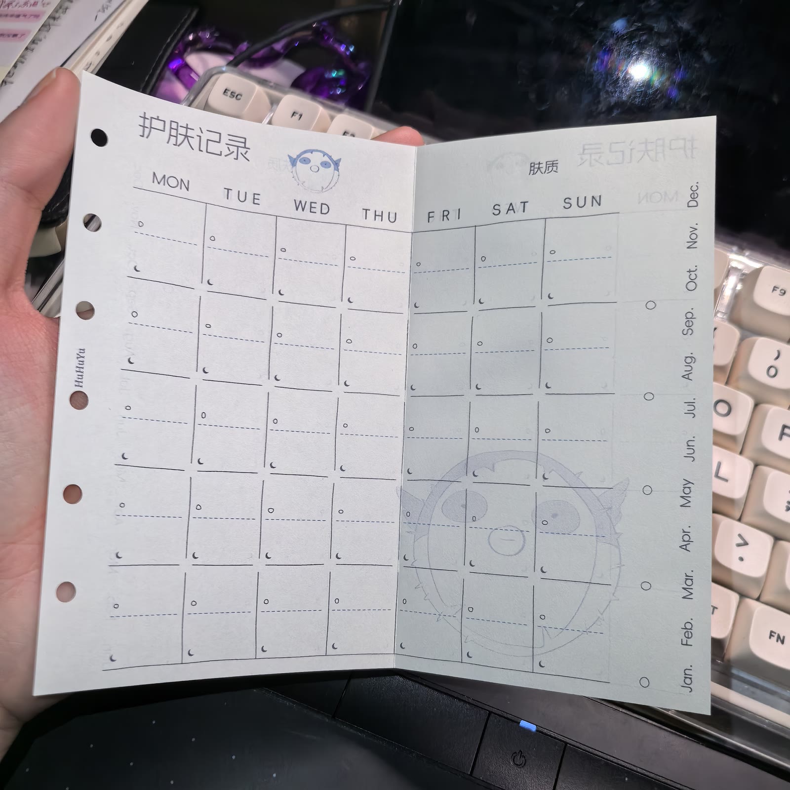 月度护肤二折页