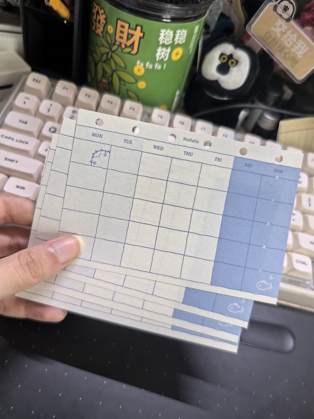 小鱼无边界自填月历